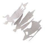 3Pcs Halloween Silhouette Yard Signs Iron Metal Witch Halloween Decorations Outdoor for Party Festivals Home
