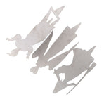 3Pcs Halloween Silhouette Yard Signs Iron Metal Witch Halloween Decorations Outdoor for Party Festivals Home
