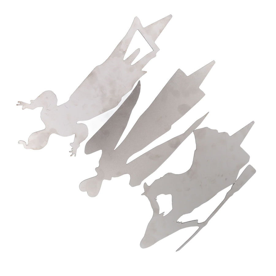 3Pcs Halloween Silhouette Yard Signs Iron Metal Witch Halloween Decorations Outdoor for Party Festivals Home