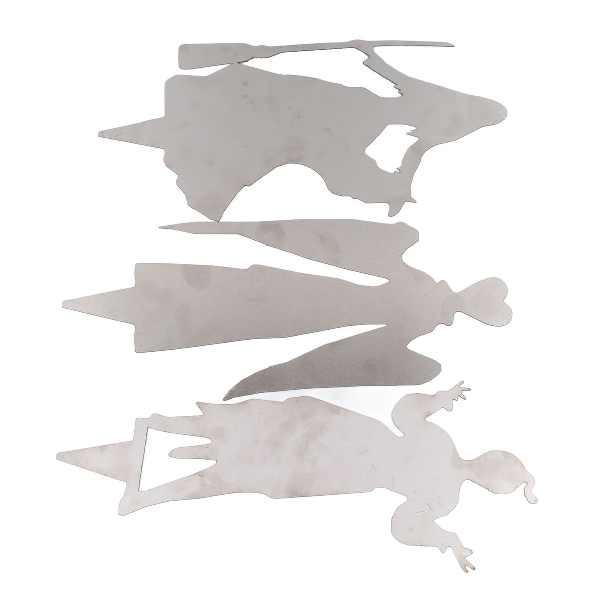 3Pcs Halloween Silhouette Yard Signs Iron Metal Witch Halloween Decorations Outdoor for Party Festivals Home