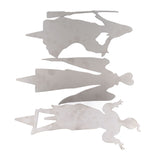 3Pcs Halloween Silhouette Yard Signs Iron Metal Witch Halloween Decorations Outdoor for Party Festivals Home