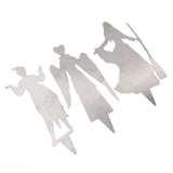 3Pcs Halloween Silhouette Yard Signs Iron Metal Witch Halloween Decorations Outdoor for Party Festivals Home - Extra Image