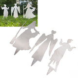 3Pcs Halloween Silhouette Yard Signs Iron Metal Witch Halloween Decorations Outdoor for Party Festivals Home - Extra Image