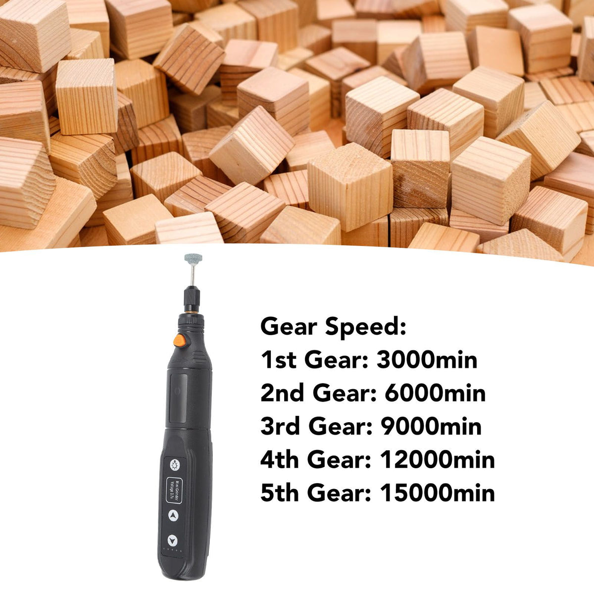 5 Speed 3.7V Mini Cordless Rotary Tool Mini Electric Grinder Set with Accessories USB Plug