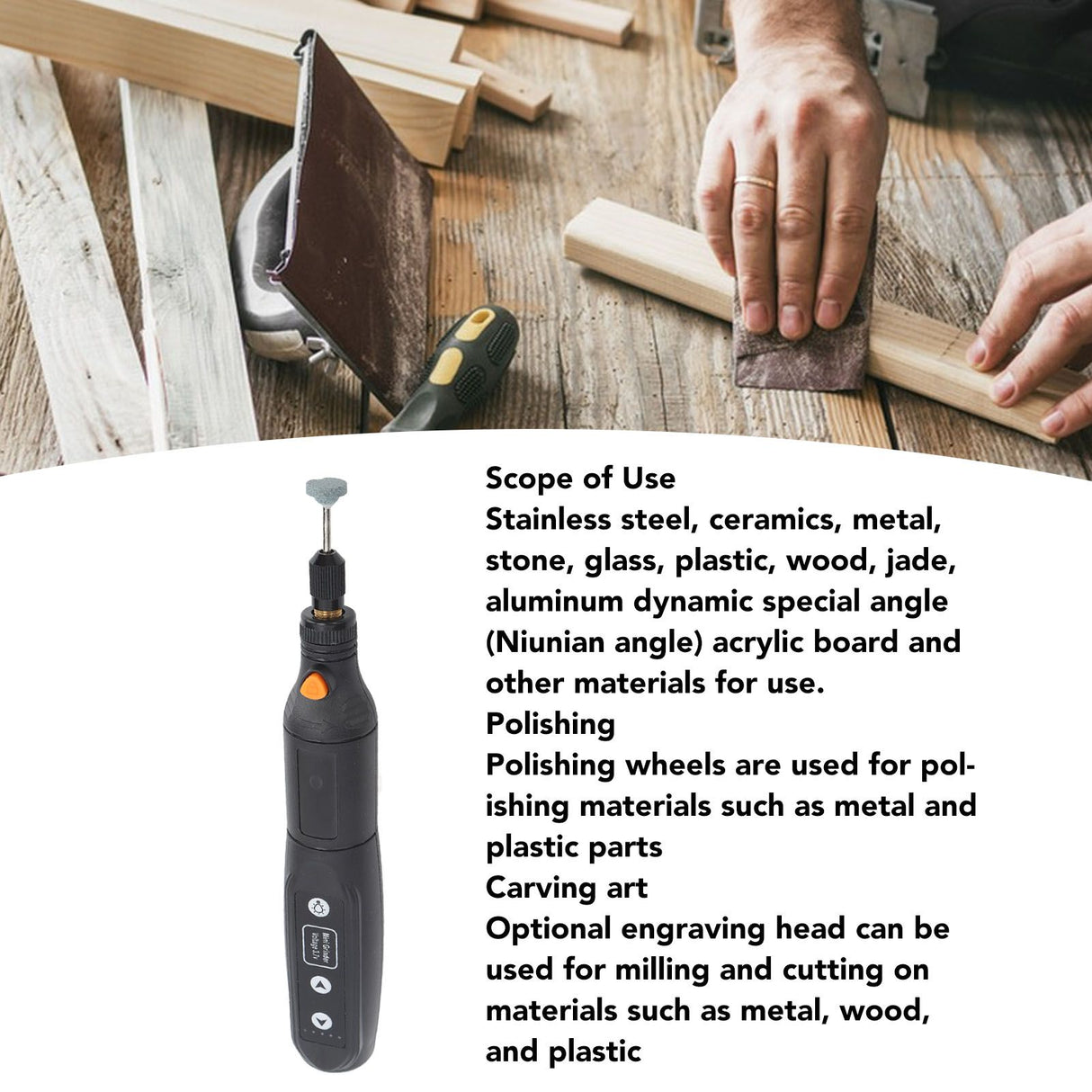 5 Speed 3.7V Mini Cordless Rotary Tool Mini Electric Grinder Set with Accessories USB Plug