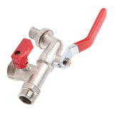 Double Valve Faucet Washing Machine Hose Valve Zinc Alloy Electroplate 1 in 2 Out Faucet Valve for Washing Machine Water Pipe