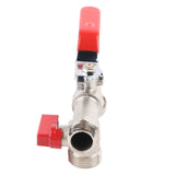 Double Valve Faucet Washing Machine Hose Valve Zinc Alloy Electroplate 1 in 2 Out Faucet Valve for Washing Machine Water Pipe