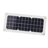 Solar Panel Kit 30W Solar Panel 18V 5V USB Dual Output 12V 24V Controller Set for Outdoor Camping Vehicles - Top-Down View