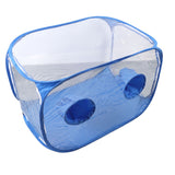 Mushroom Grow Tent Still Air Box Portable Foldable PVC 2 Arm Ports Mushroom Grow Container for Study Research - Low Angle