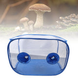 Mushroom Grow Tent Still Air Box Portable Foldable PVC 2 Arm Ports Mushroom Grow Container for Study Research