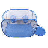Mushroom Grow Tent Still Air Box Portable Foldable PVC 2 Arm Ports Mushroom Grow Container for Study Research