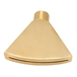 Fan Shaped Fountain Nozzle G1 Inch Brass Flat Head Spray Nozzle Fountain Sprinkler Head for Garden Pool Pond Landscaping - Front View