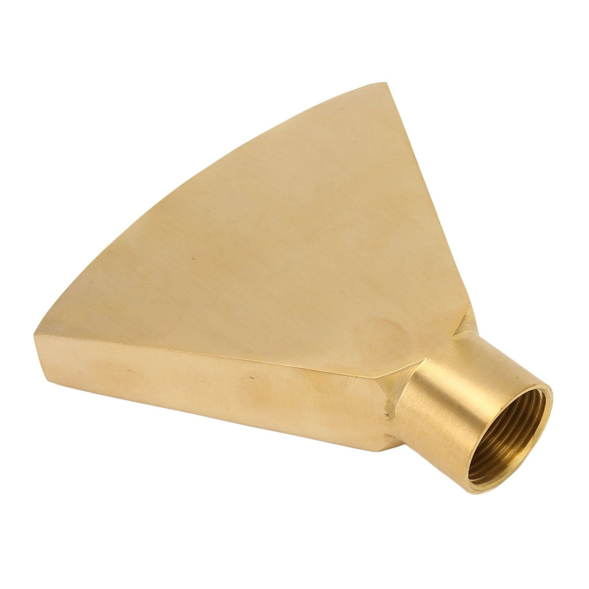 Fan Shaped Fountain Nozzle G1 Inch Brass Flat Head Spray Nozzle Fountain Sprinkler Head for Garden Pool Pond Landscaping