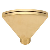 Fan Shaped Fountain Nozzle G1 Inch Brass Flat Head Spray Nozzle Fountain Sprinkler Head for Garden Pool Pond Landscaping - Close-Up Angle