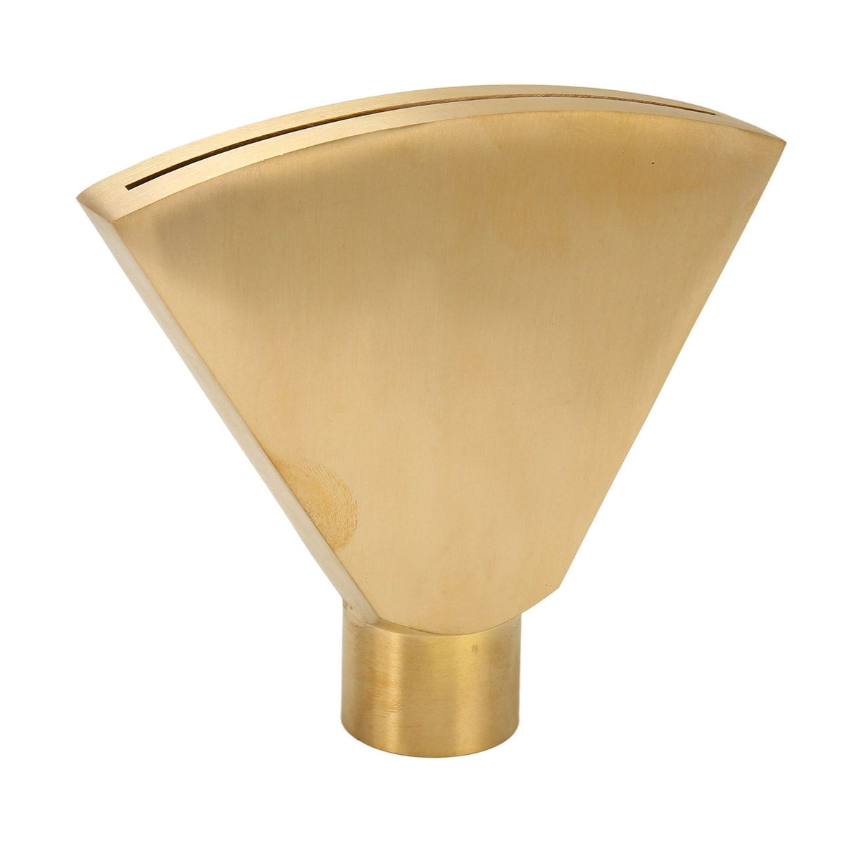 Fan Shaped Fountain Nozzle G1 Inch Brass Flat Head Spray Nozzle Fountain Sprinkler Head for Garden Pool Pond Landscaping