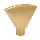 Fan Shaped Fountain Nozzle G1 Inch Brass Flat Head Spray Nozzle Fountain Sprinkler Head for Garden Pool Pond Landscaping