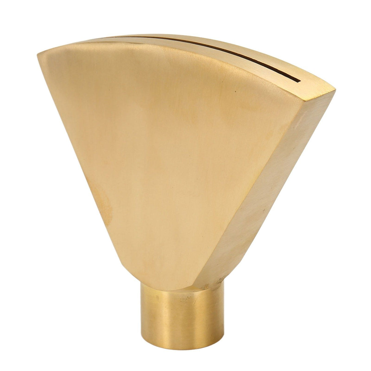 Fan Shaped Fountain Nozzle G1 Inch Brass Flat Head Spray Nozzle Fountain Sprinkler Head for Garden Pool Pond Landscaping