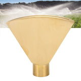 Fan Shaped Fountain Nozzle G1 Inch Brass Flat Head Spray Nozzle Fountain Sprinkler Head for Garden Pool Pond Landscaping