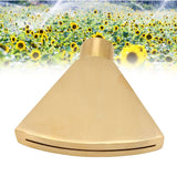 Fan Shaped Fountain Nozzle G1 Inch Brass Flat Head Spray Nozzle Fountain Sprinkler Head for Garden Pool Pond Landscaping