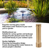 Brass Fountain Nozzle Morning Glory Trumpet Flower Fountain Nozzle for Garden Pond Amusement Park Museum Library G3/4 Inch Working Pressure 5‑8kpa