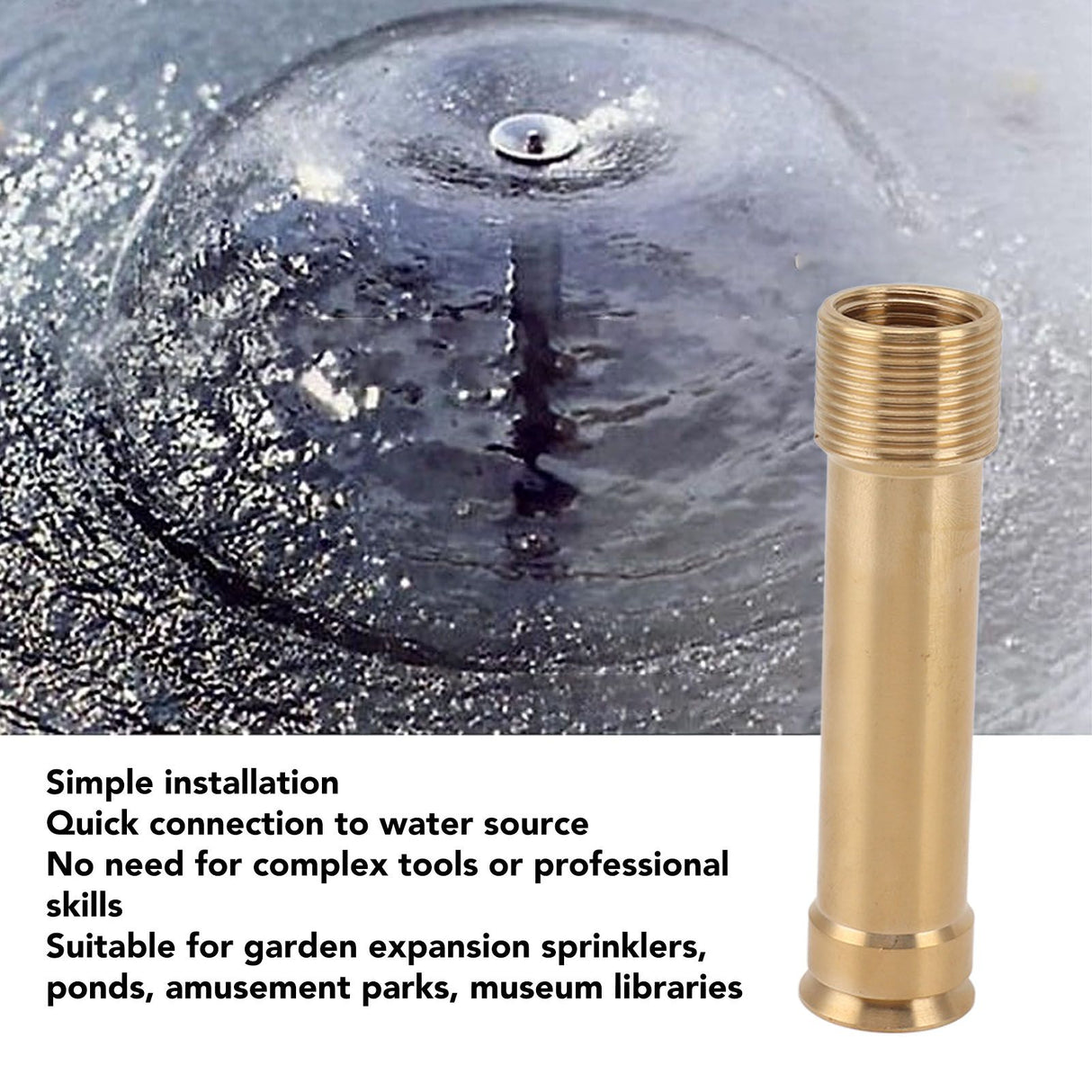 Brass Fountain Nozzle Morning Glory Trumpet Flower Fountain Nozzle for Garden Pond Amusement Park Museum Library G3/4 Inch Working Pressure 5‑8kpa