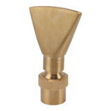 Fan Shaped Fountain Nozzle Copper Adjustable Uniform Water Spray Fan Shaped Fountain Spray Head for Park G1in - Front View