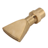 Fan Shaped Fountain Nozzle Copper Adjustable Uniform Water Spray Fan Shaped Fountain Spray Head for Park G1in - Top-Down View