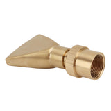 Fan Shaped Fountain Nozzle Copper Adjustable Uniform Water Spray Fan Shaped Fountain Spray Head for Park G1in - Rear View