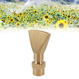 Fan Shaped Fountain Nozzle Copper Adjustable Uniform Water Spray Fan Shaped Fountain Spray Head for Park G1in - Extra Image