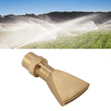 Fan Shaped Fountain Nozzle Copper Adjustable Uniform Water Spray Fan Shaped Fountain Spray Head for Park G1in