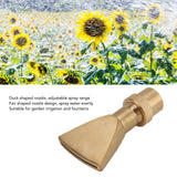Fan Shaped Fountain Nozzle Copper Adjustable Uniform Water Spray Fan Shaped Fountain Spray Head for Park G1in - Extra Image