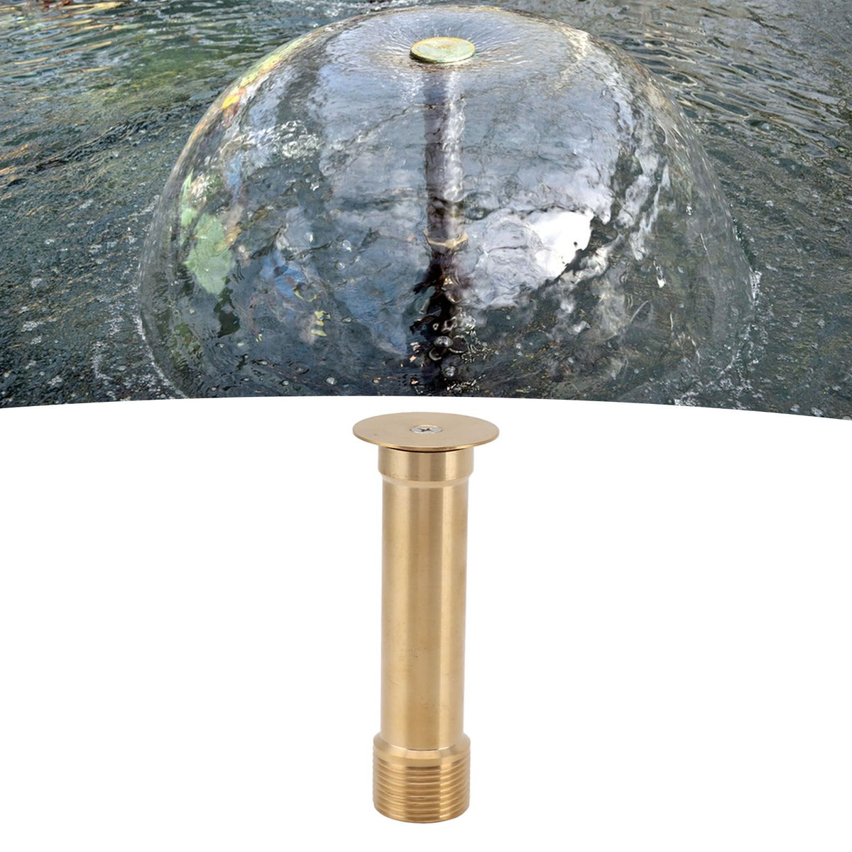 Adjustable Mushroom Fountain Nozzle with Dynamic Landscape Effects Fountain Sprinkler Nozzle Water Spray for Garden Pond Amusement Park G3/4in 10.4CM
