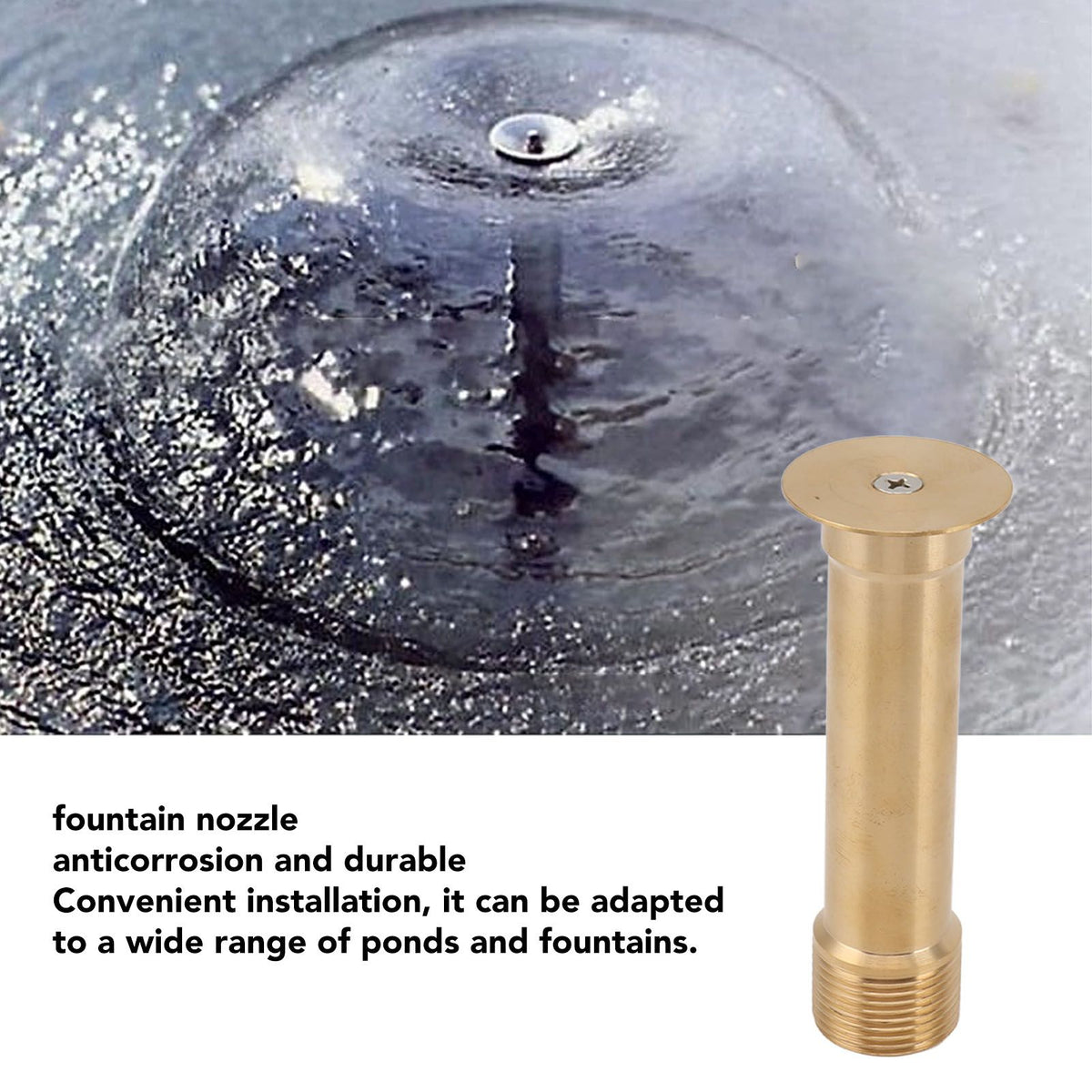 Adjustable Mushroom Fountain Nozzle with Dynamic Landscape Effects Fountain Sprinkler Nozzle Water Spray for Garden Pond Amusement Park G3/4in 10.4CM