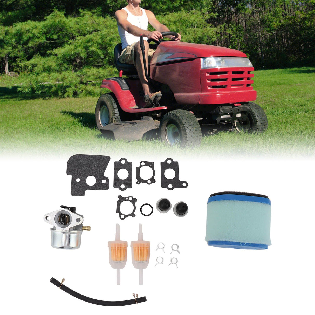 Carburetor Air Filter Kit for JS63C JS63E JA60 JA62 JA65 JS40 JS45 JS60 JS61 SP6211 SP6213 21 Inch Walk Behind Mower