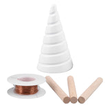Electro Culture Gardening Copper Wire Stakes Fibonacci Coil Winding Jig for Electroculture Gardening Growing Garden Plants Vegetables - Low Angle