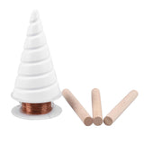 Electro Culture Gardening Copper Wire Stakes Fibonacci Coil Winding Jig for Electroculture Gardening Growing Garden Plants Vegetables
