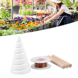 Electro Culture Gardening Copper Wire Stakes Fibonacci Coil Winding Jig for Electroculture Gardening Growing Garden Plants Vegetables - Extra Image