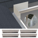 4 Pack Rainwater Valley Gutter Aluminium Rainwater Diverter Splashing Guard with 32 Screws for Roof - Extra Image