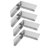 4pcs Gutter Valley Splash Guards Aluminum Rain Gutter Valley Roofing Gutter Guards Or House Shingle Roofs Corner - Top-Down View