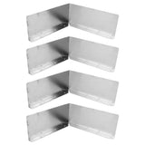 4pcs Gutter Valley Splash Guards Aluminum Rain Gutter Valley Roofing Gutter Guards Or House Shingle Roofs Corner - Close-Up Angle
