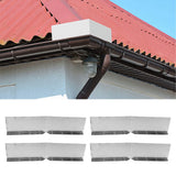 4pcs Gutter Valley Splash Guards Aluminum Rain Gutter Valley Roofing Gutter Guards Or House Shingle Roofs Corner