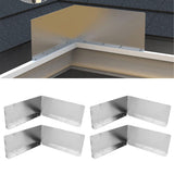 4pcs Gutter Valley Splash Guards Aluminum Rain Gutter Valley Roofing Gutter Guards Or House Shingle Roofs Corner