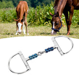 Horse Bit Stainless Steel 125mm Anti Biting Horse Mouth D Ring Snaffle Bit for Horse Farm
