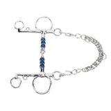 Horse Mouth Bit 125mm Stainless Steel Horse Snaffle Bit for Training Equestrian Equipment Racing Accessory - Top-Down View