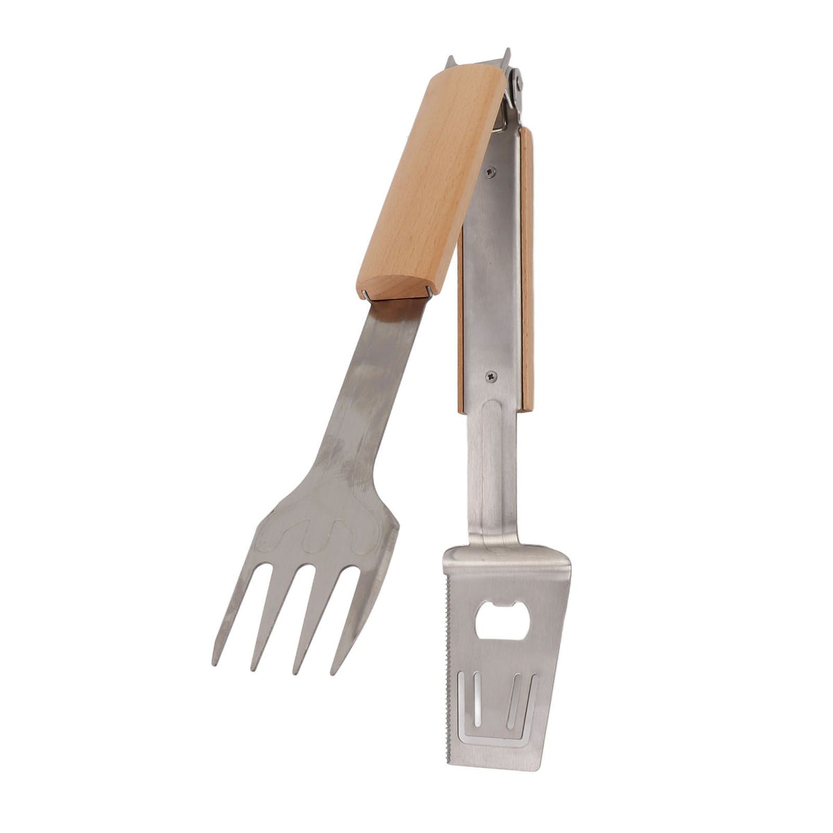 Grill Spatula Fork Tongs Durable Stainless Steel Food Tongs Multifunctional Long Handle Buffet Tongs for Camping
