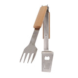 Grill Spatula Fork Tongs Durable Stainless Steel Food Tongs Multifunctional Long Handle Buffet Tongs for Camping