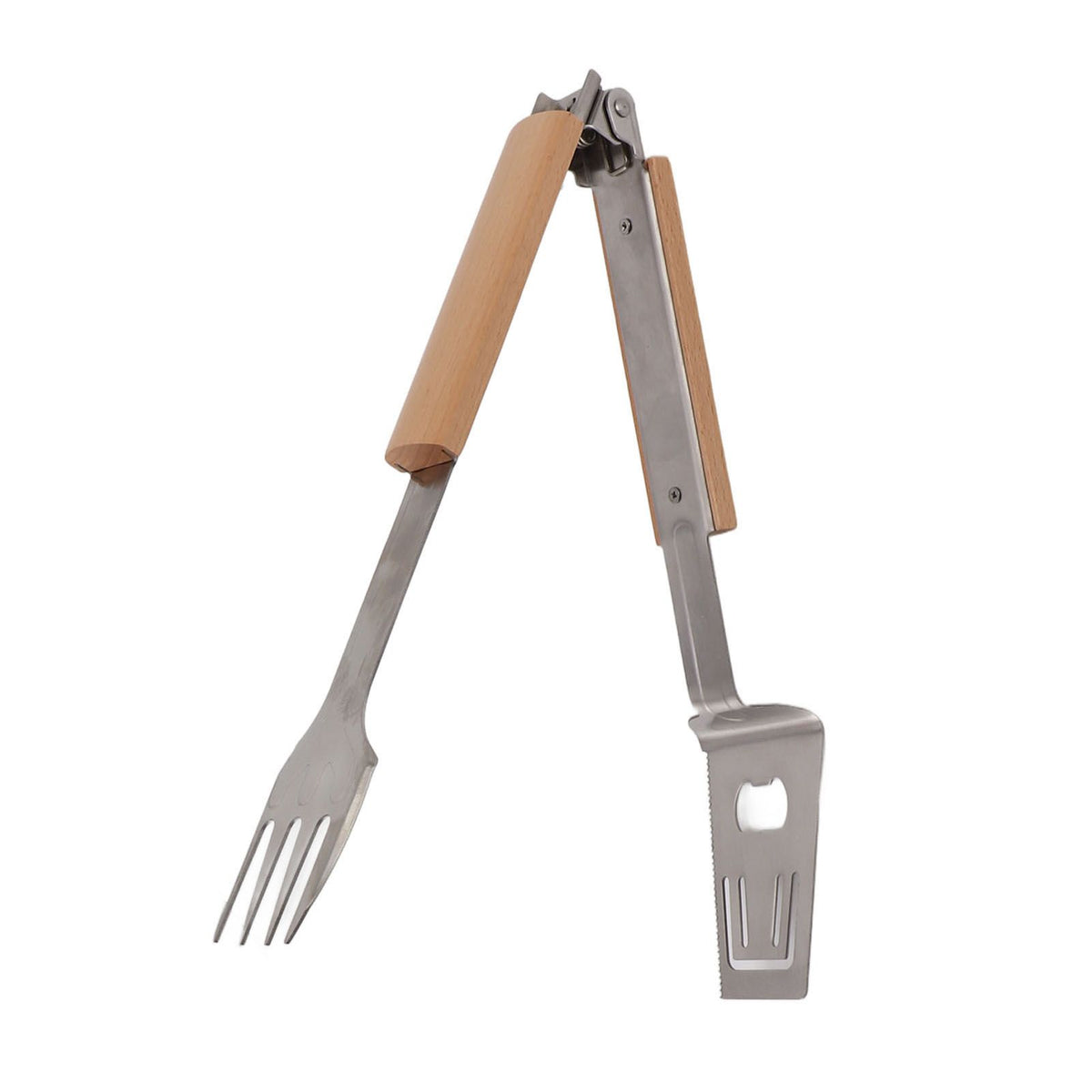Grill Spatula Fork Tongs Durable Stainless Steel Food Tongs Multifunctional Long Handle Buffet Tongs for Camping