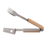 Grill Spatula Fork Tongs Durable Stainless Steel Food Tongs Multifunctional Long Handle Buffet Tongs for Camping