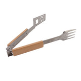 Grill Spatula Fork Tongs Durable Stainless Steel Food Tongs Multifunctional Long Handle Buffet Tongs for Camping
