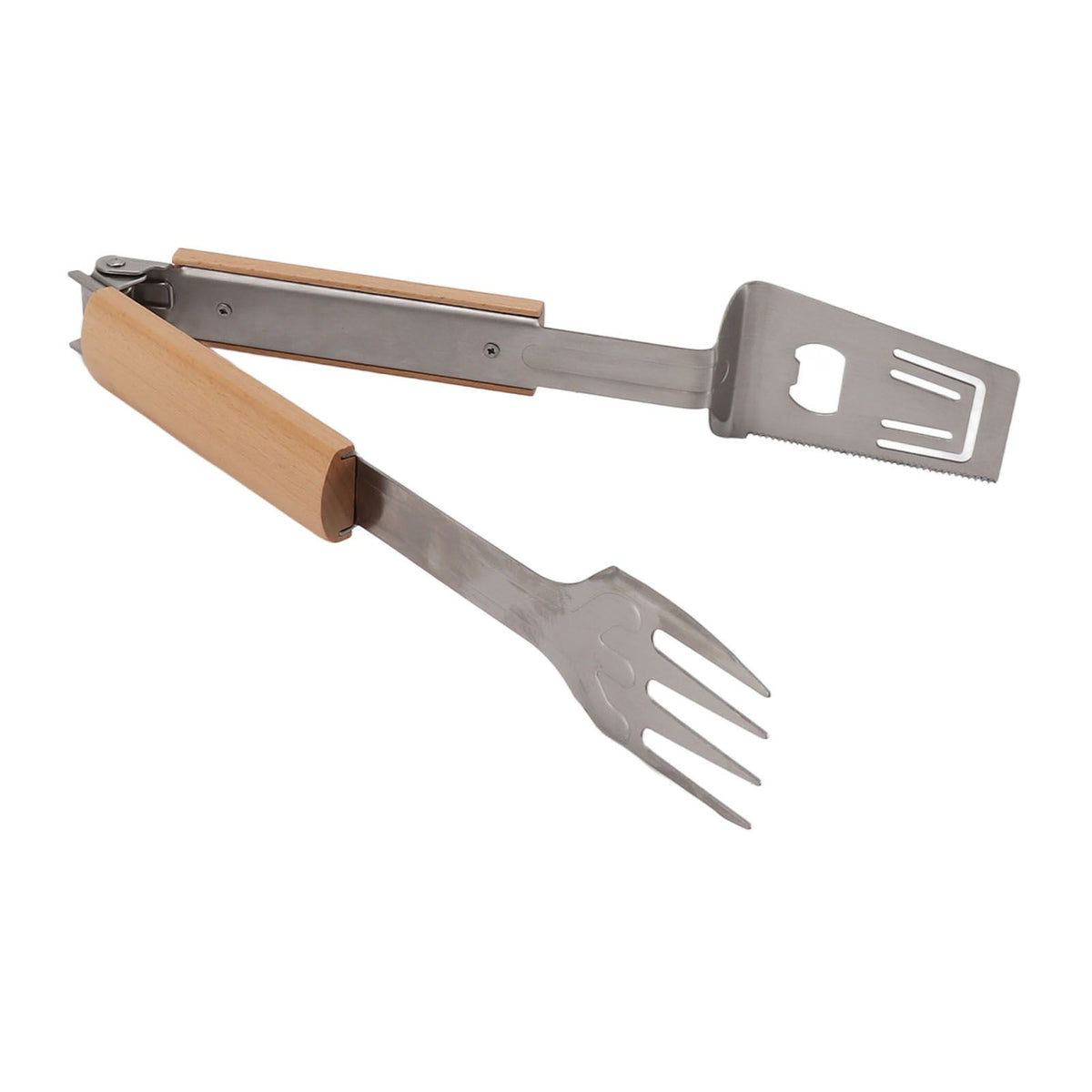 Grill Spatula Fork Tongs Durable Stainless Steel Food Tongs Multifunctional Long Handle Buffet Tongs for Camping